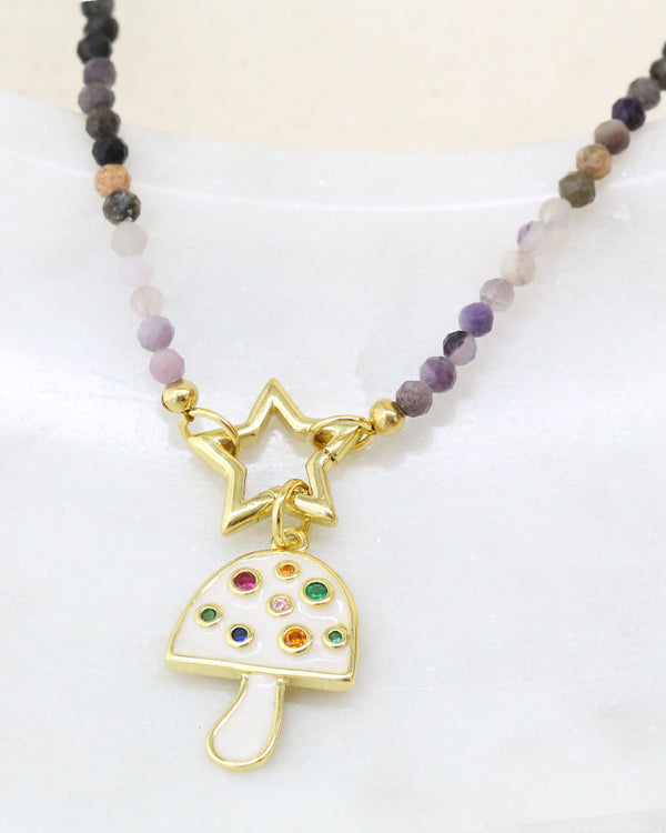 Collar Rainbow stones Hongo