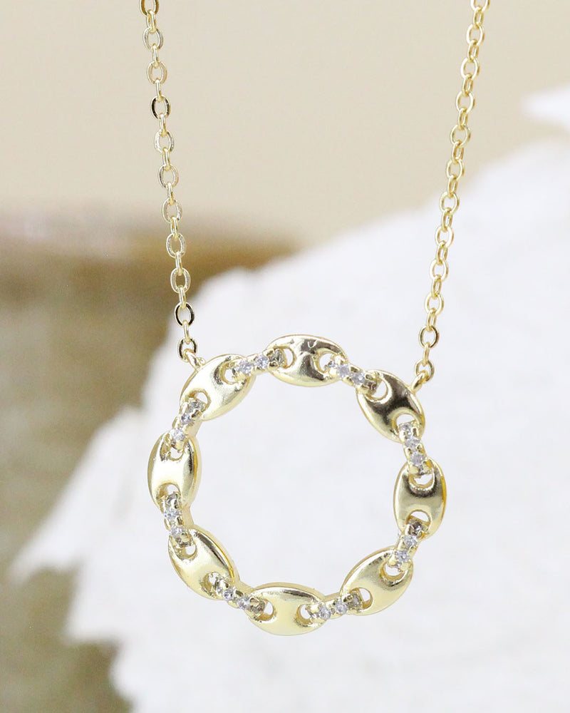 Collar Circulo Beans Zirconias