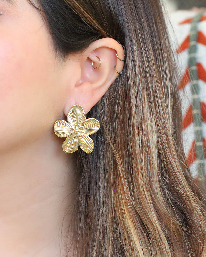 Arete Flor Hawaian Dorados